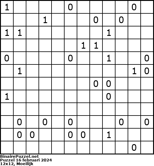 Binaire Puzzel