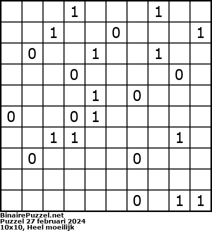 Binaire Puzzel