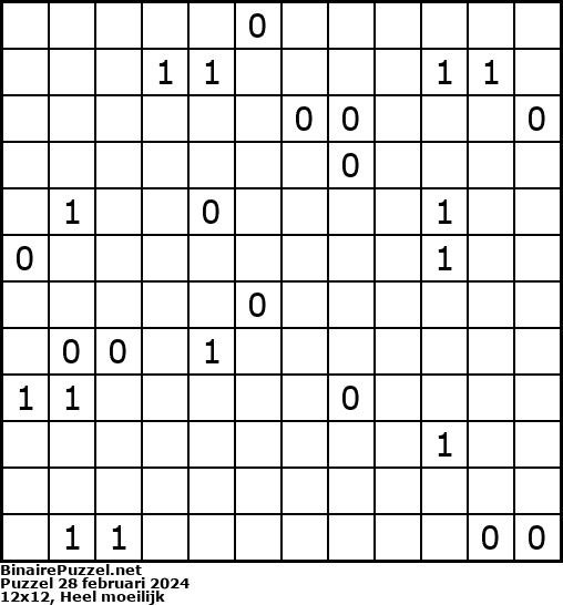 Binaire Puzzel