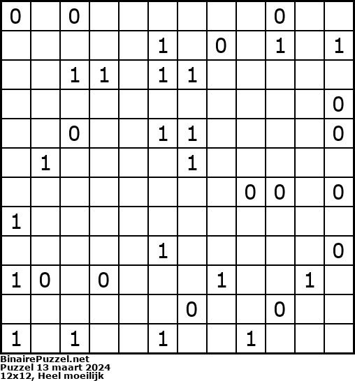 Binaire Puzzel