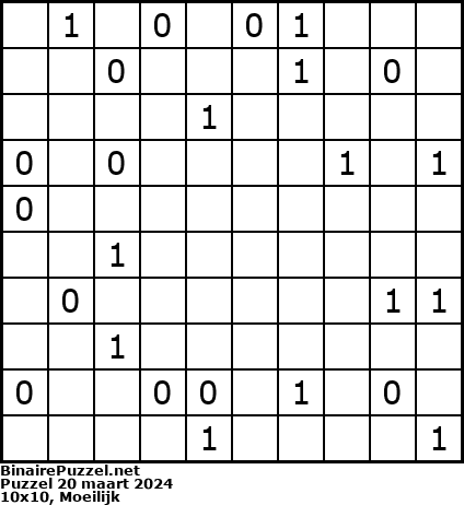 Binaire Puzzel