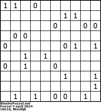 Binaire Puzzel