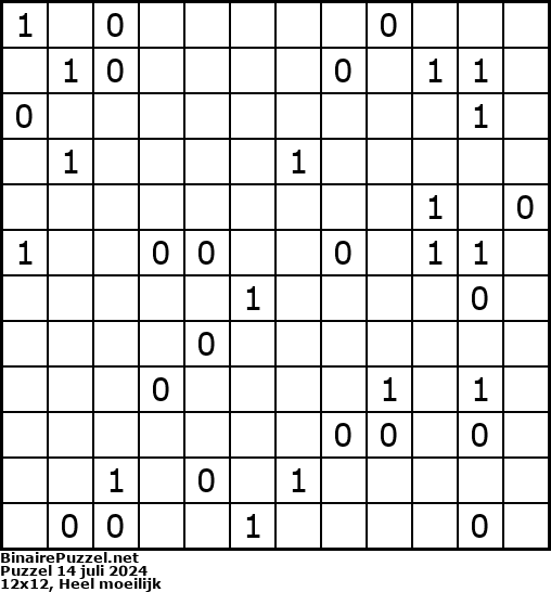 Binaire Puzzel
