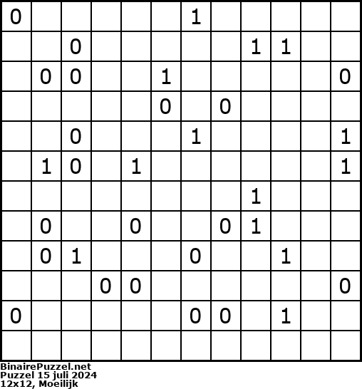 Binaire Puzzel