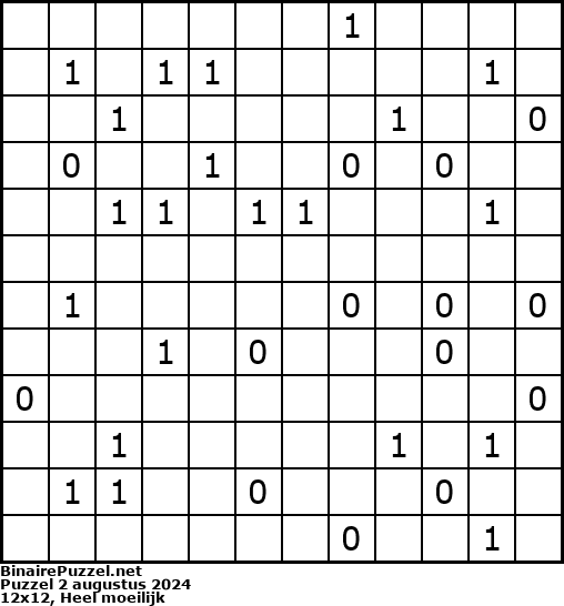 Binaire Puzzel