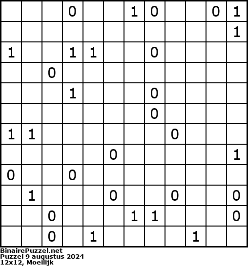 Binaire Puzzel