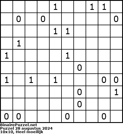 Binaire Puzzel