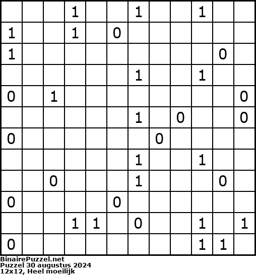 Binaire Puzzel