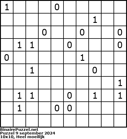 Binaire Puzzel