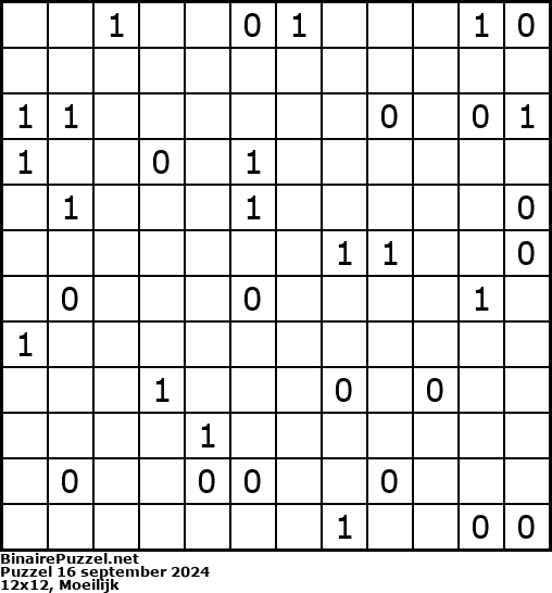 Binaire Puzzel