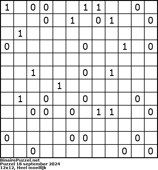 Binaire Puzzel