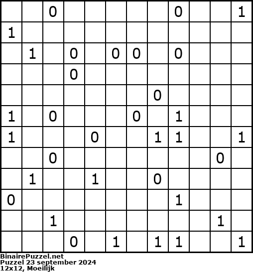 Binaire Puzzel