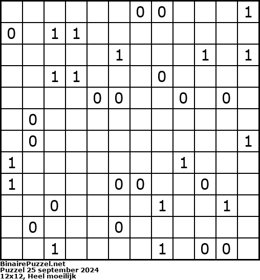 Binaire Puzzel