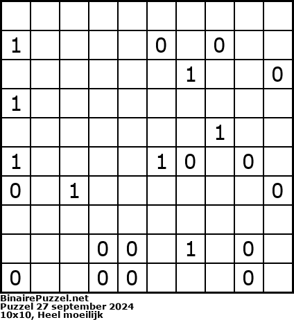 Binaire Puzzel