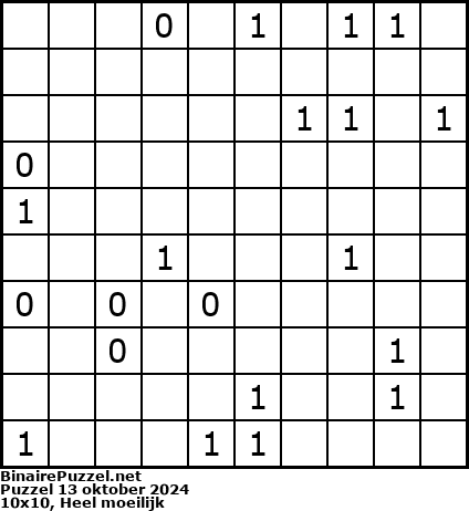 Binaire Puzzel
