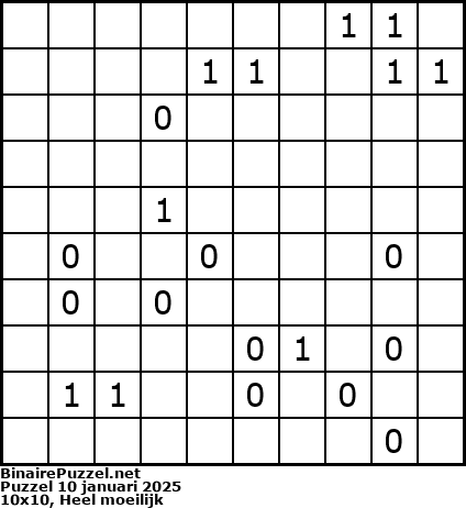 Binaire Puzzel