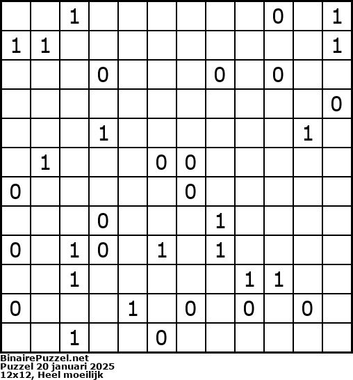 Binaire Puzzel