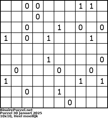 Binaire Puzzel