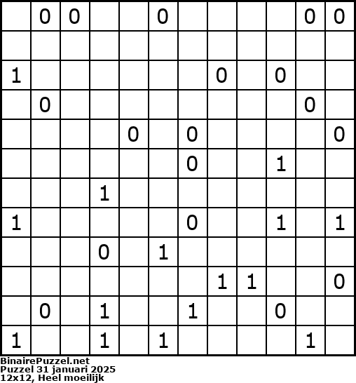 Binaire Puzzel