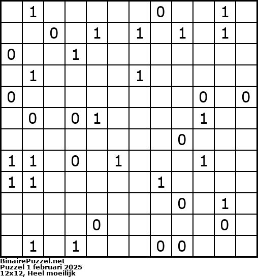 Binaire Puzzel