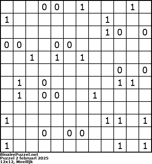 Binaire Puzzel