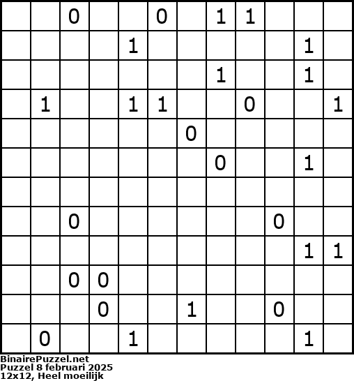 Binaire Puzzel