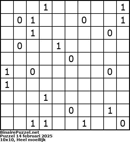 Binaire Puzzel