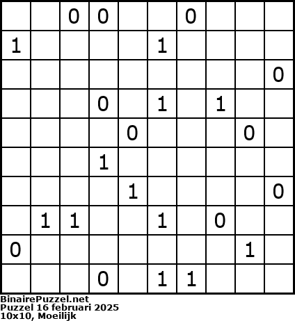 Binaire Puzzel