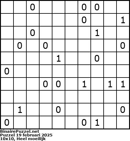 Binaire Puzzel