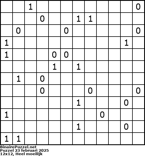 Binaire Puzzel