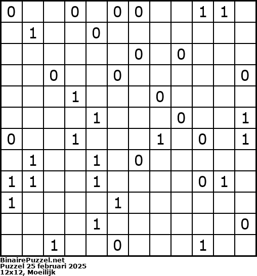 Binaire Puzzel