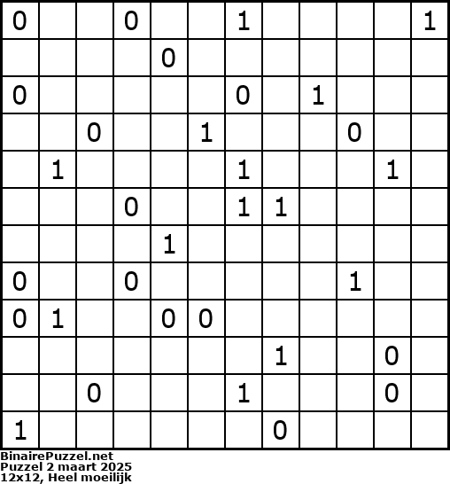 Binaire Puzzel
