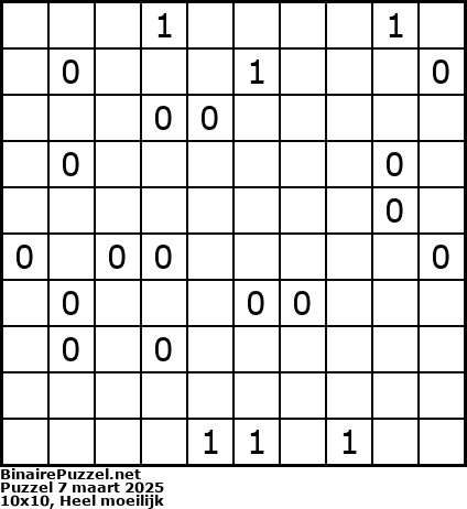Binaire Puzzel