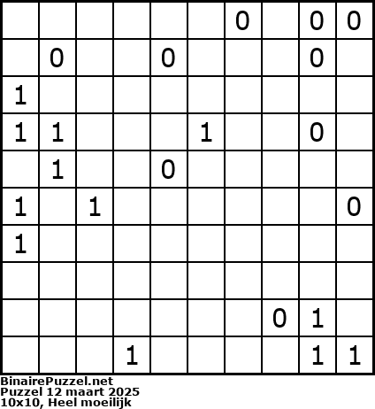 Binaire Puzzel