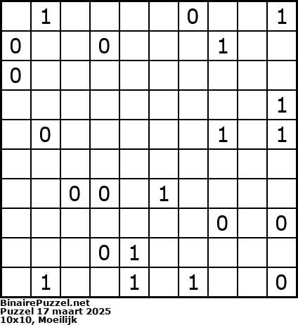 Binaire Puzzel