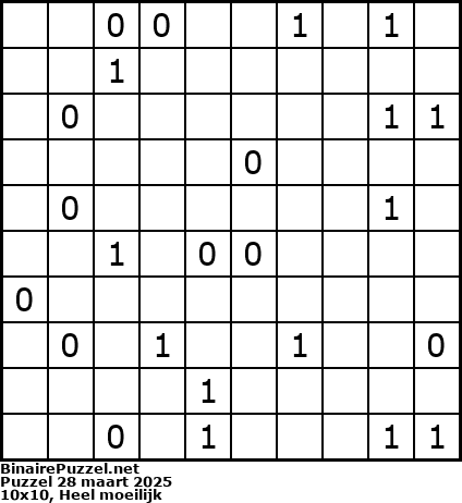 Binaire Puzzel