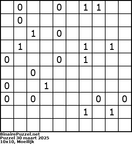 Binaire Puzzel