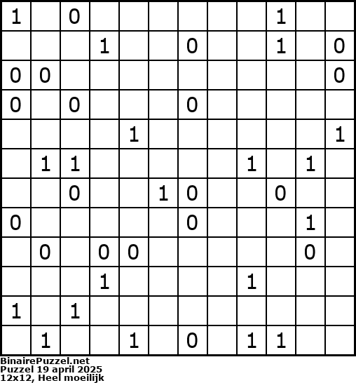 Binaire Puzzel