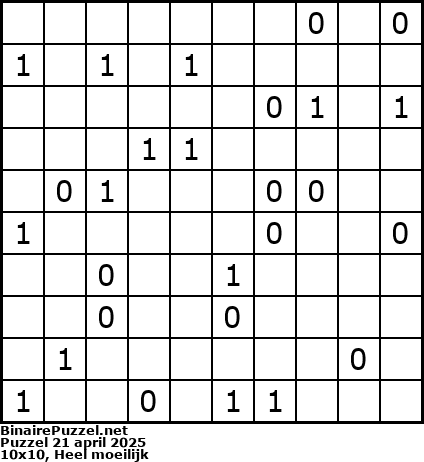 Binaire Puzzel