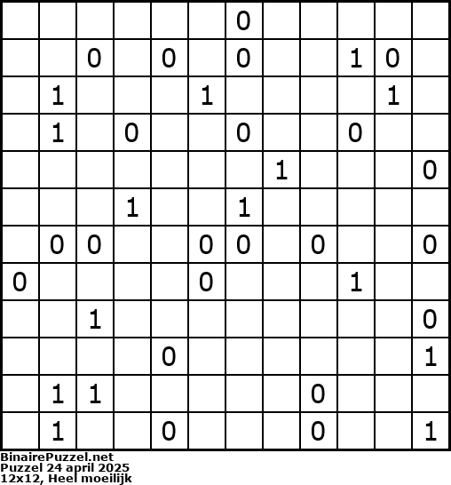 Binaire Puzzel