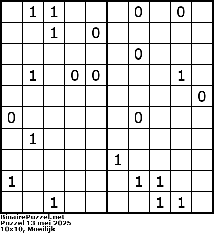 Binaire Puzzel
