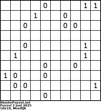 Binaire Puzzel