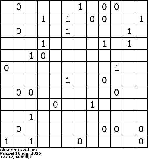 Binaire Puzzel