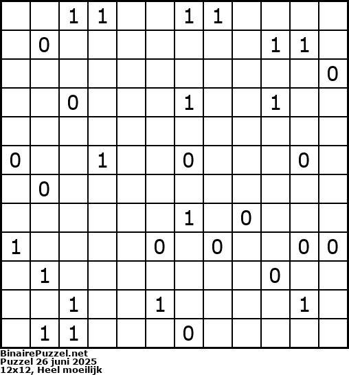 Binaire Puzzel