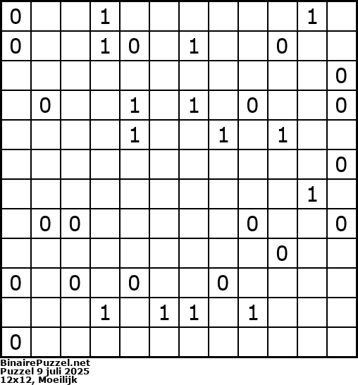 Binaire Puzzel
