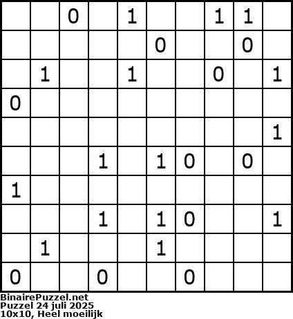 Binaire Puzzel