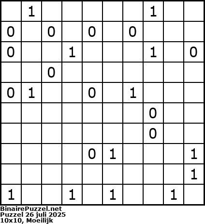 Binaire Puzzel