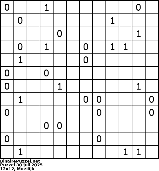 Binaire Puzzel