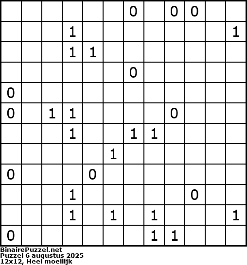 Binaire Puzzel