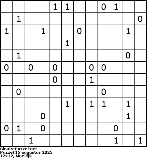 Binaire Puzzel